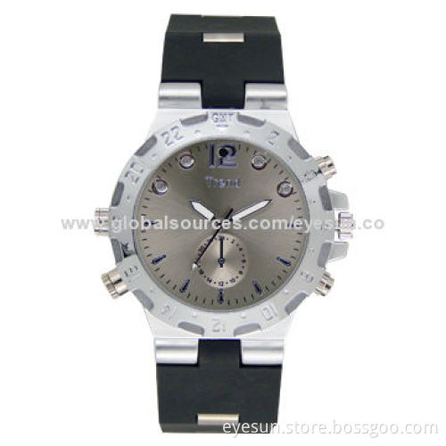 Hidden Camera Watch with Calendar, 1,280 x 720P, 30m Waterproof, 4/8/16GB Memory, CMOS 1/4 Inches